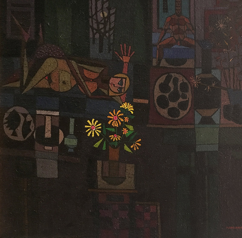 Edward Marecak (1919-1993) artwork for sale. Persephone in the Underworld (Man and Woman), Painting, 1965, Denver, Colorado, Art Gallery)