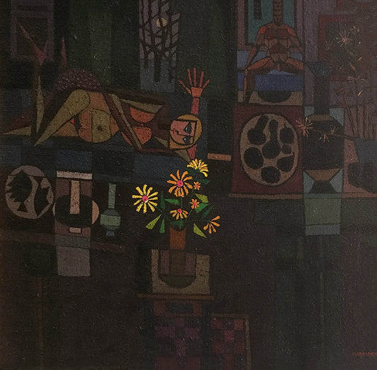 Edward Marecak (1919-1993) artwork for sale. Persephone in the Underworld (Man and Woman), Painting, 1965, Denver, Colorado, Art Gallery)