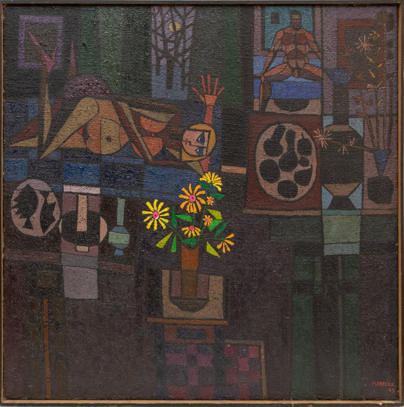Persephone in the Underworld (Man and Woman), Painting, 1965