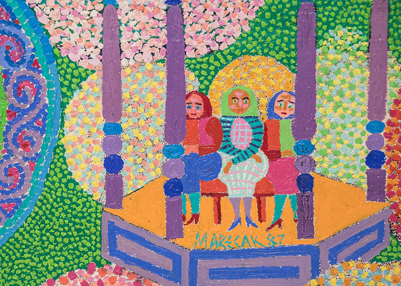 Isis, Venus, Hera, and the Three Fates, Oil Painting, 1987