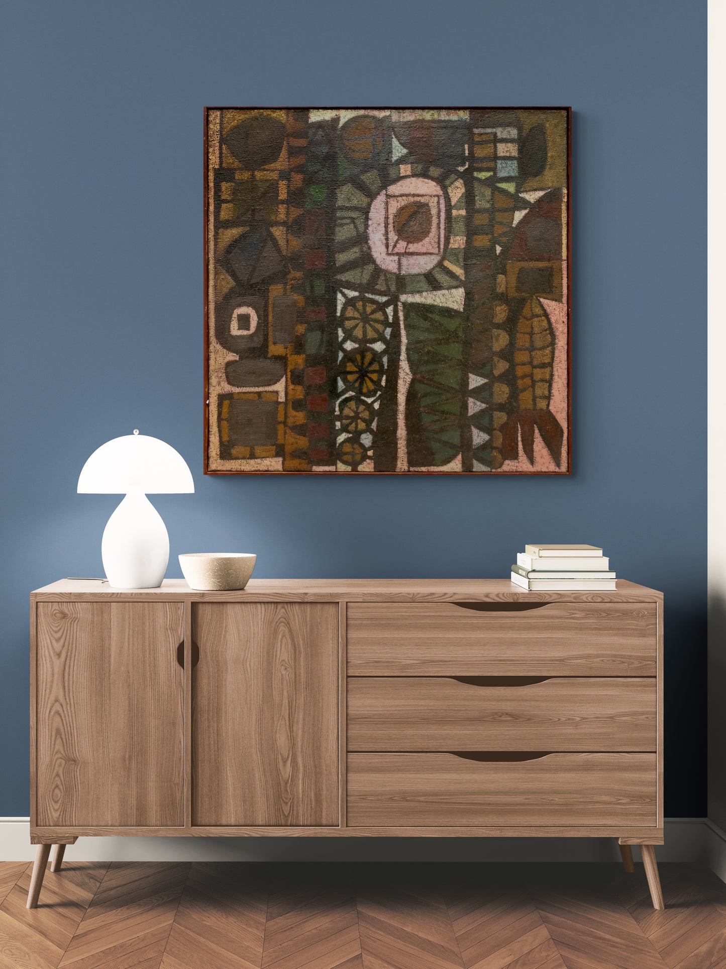 Pods (Abstract in Earth Tones), Painting