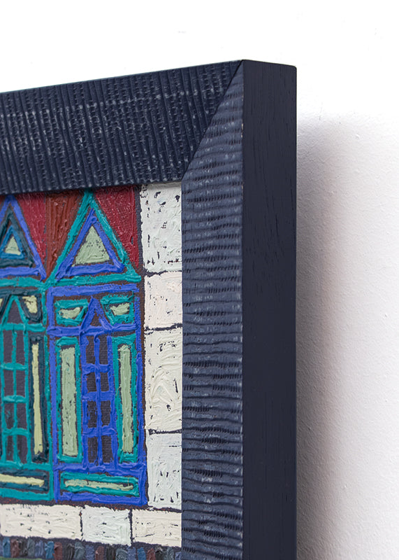 Parcheesi (Gameboard with Houses and Women), Painting, 1990