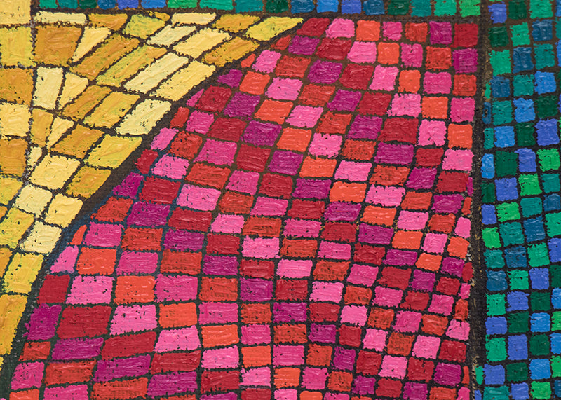 Acrobats (Two Abstract Figures), Painting, 1990