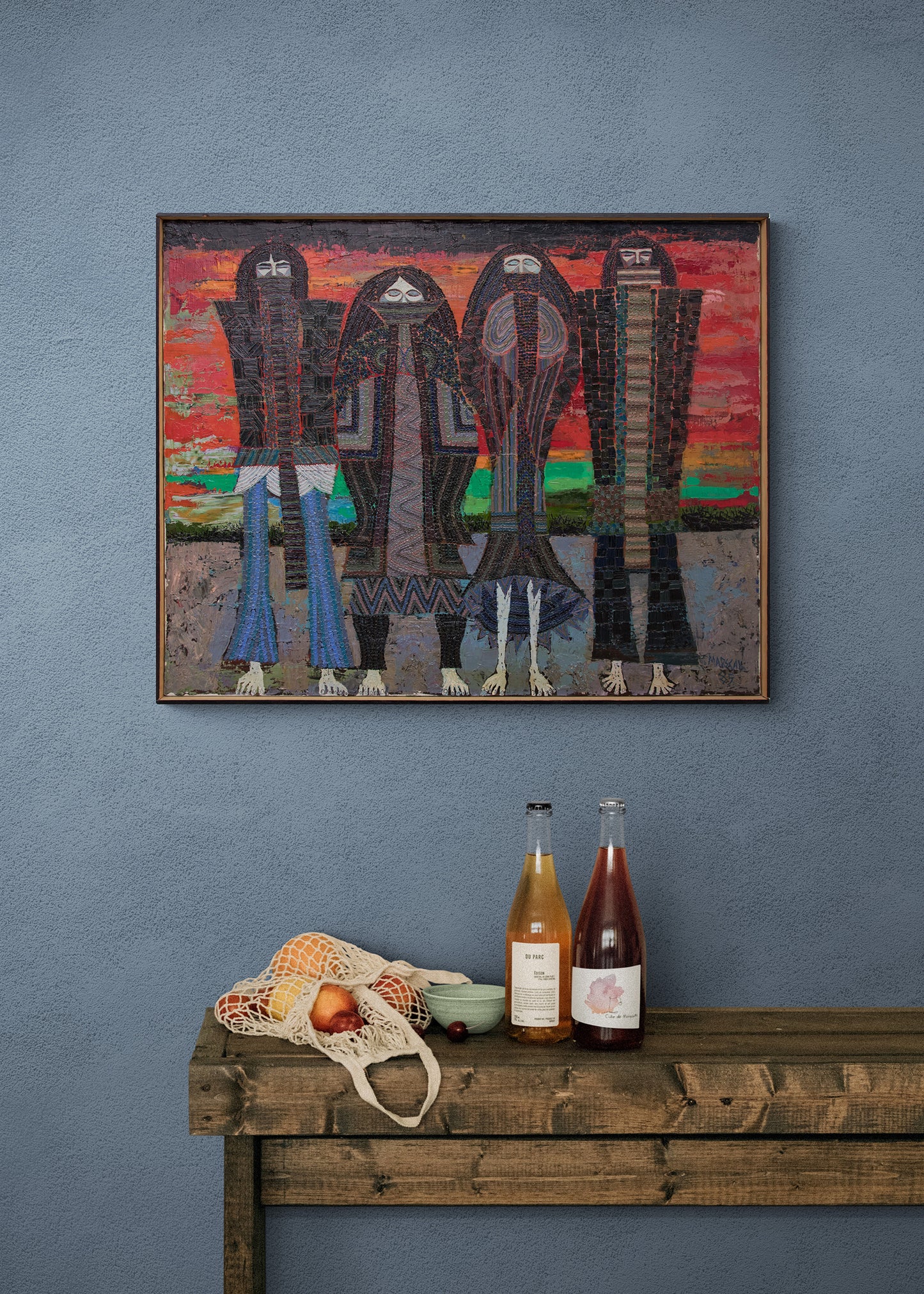 The Four Winter Months (Four Abstracted Figures), Painting, 1985