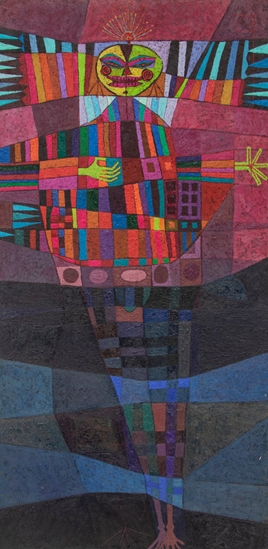 Edward Marecak (1919-1993) artwork for sale. The Evil One (Abstract Female Figure), Painting, 1980, Denver, Colorado, Art Gallery)