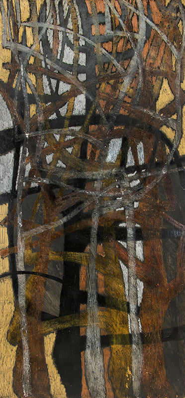 Spell Of The Winter Garden (Abstract in Brown, Black, Gold, and Silver), Painting, 1965