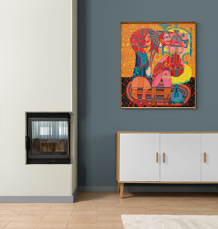 Sybils Telling Cosmic Jokes On Mankind (Two Women), Painting, 1980