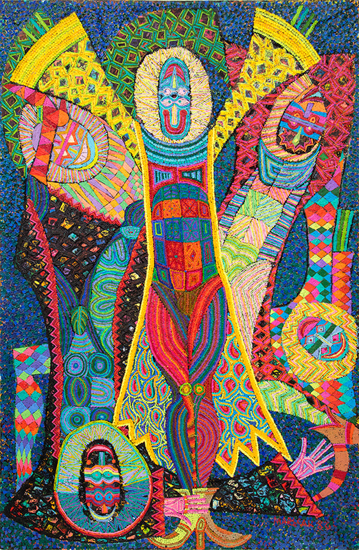 Clowns, Jugglers and Acrobats, Painting, 1986