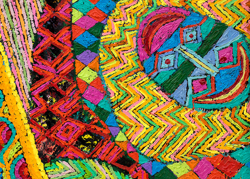 Clowns, Jugglers and Acrobats, Painting, 1986