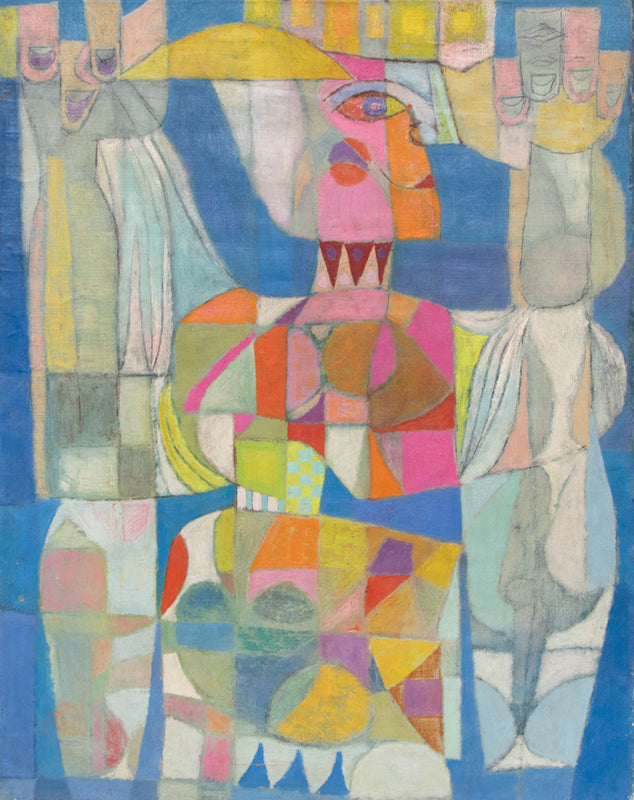 Edward Marecak (1919-1993) artwork for sale. The Dreaded Destroyer (Abstracted Male Figure), Painting, 1951, Denver, Colorado, Art Gallery)