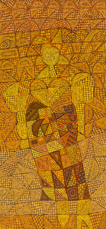 The Gold Witch (Abstract Female Figure), Painting, 1980