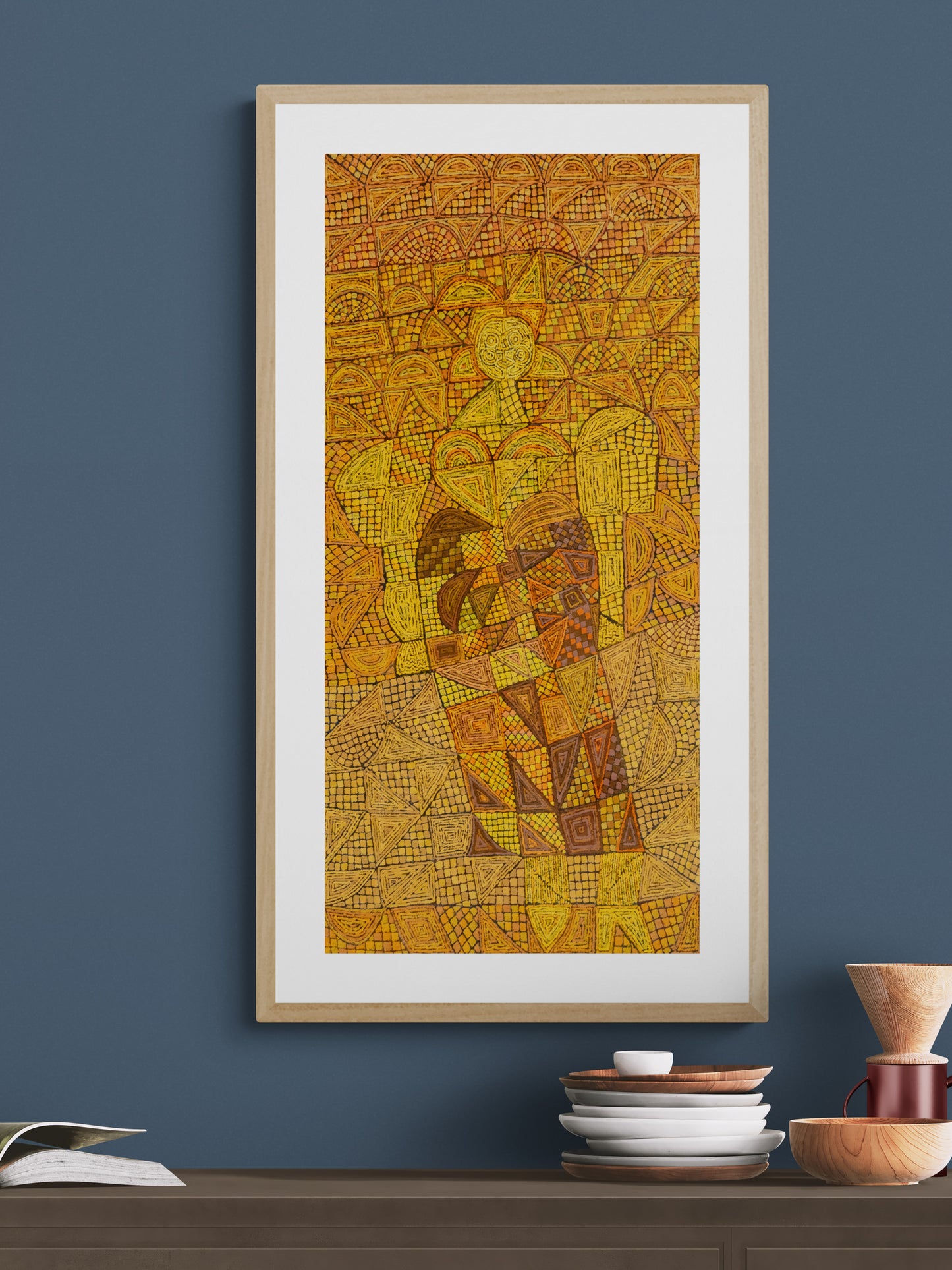 The Gold Witch (Abstract Female Figure), Painting, 1980