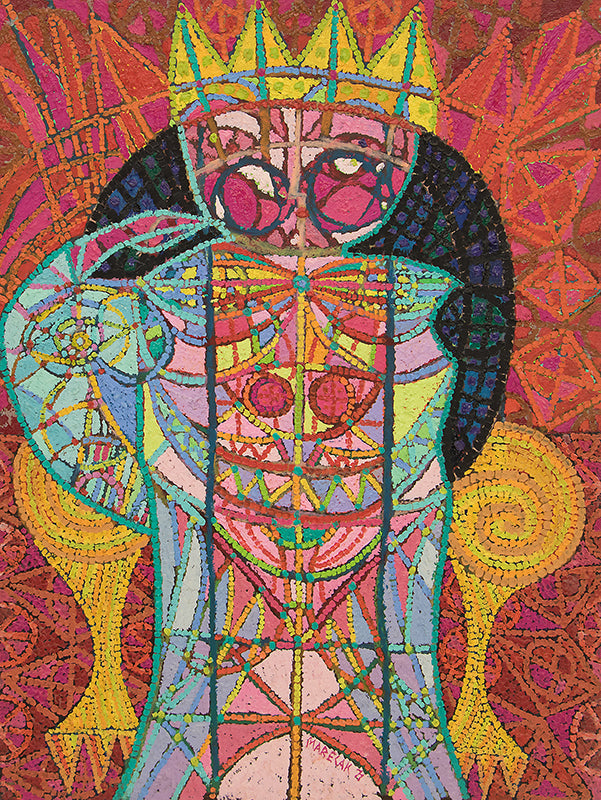 The Two Faced King (Abstract Male Figure), Painting, 1977