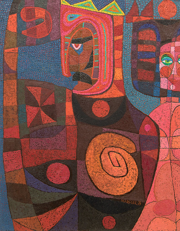 Edward Marecak (1919-1993) artwork for sale. The King (Profile of a Man), Painting, 1979, Denver, Colorado, Art Gallery)