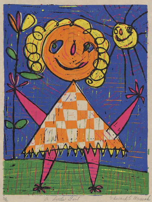 Edward Marecak (1919-1993) artwork for sale. A Little Girl, Print, circa 1940-1970, Denver, Colorado, Art Gallery)