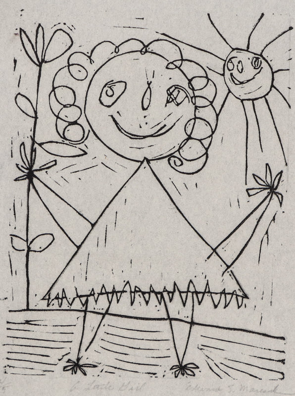 A Little Girl, Print, circa 1940-1970