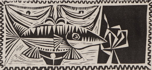 Edward Marecak (1919-1993) artwork for sale. Witch Eating a Fish, Print, circa 1940-1970, Denver, Colorado, Art Gallery)