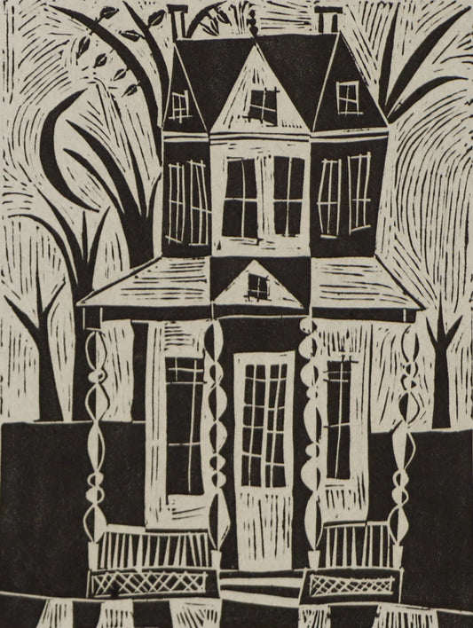 Edward Marecak (1919-1993) artwork for sale. Haunted House, Print, circa 1940-1970, Denver, Colorado, Art Gallery)