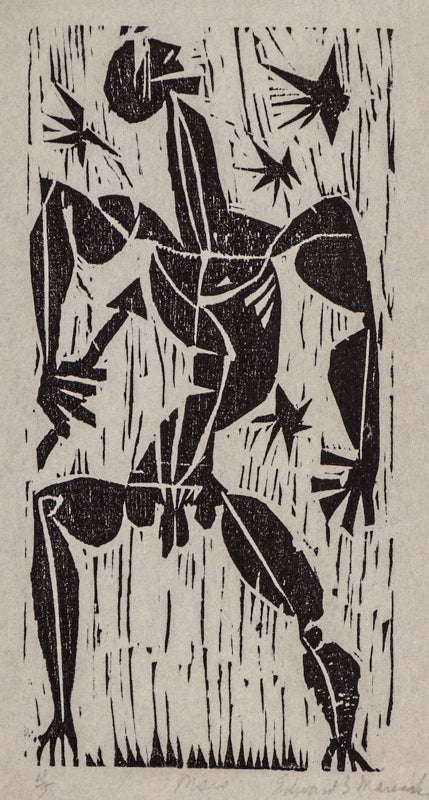 Edward Marecak (1919-1993) artwork for sale. Mars II (Abstracted Male Figure), Print, circa 1940-1970, Denver, Colorado, Art Gallery)