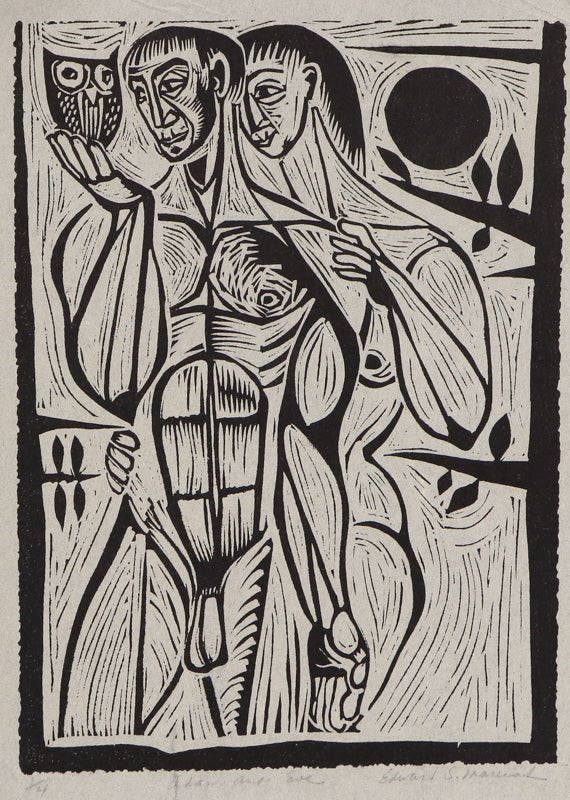 Adam and Eve (Man and Woman with Owl), Print