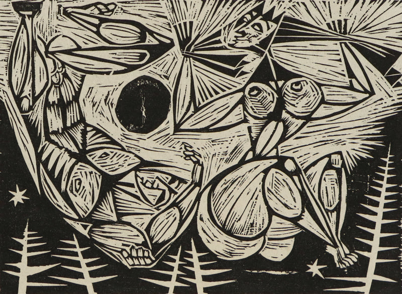 Sky High (Two Abstracted Figures in the Sky), Print