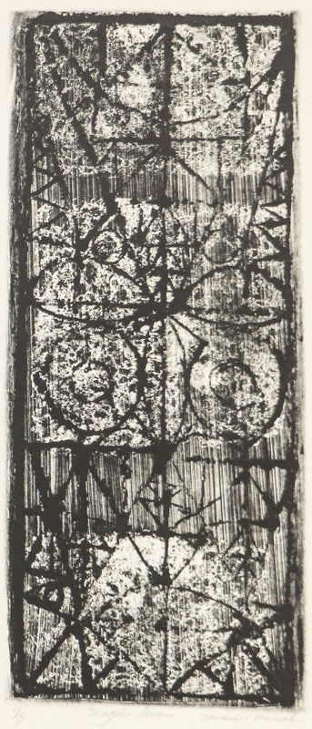 Magic Screen (Black and White Abstract), Print