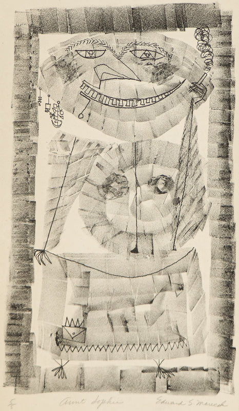 Aunt Sophie (Abstract with Faces), Print