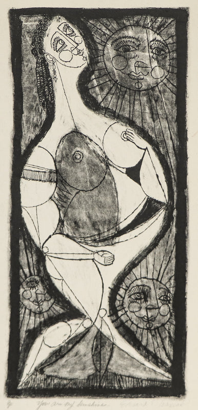 You Are My Sunshine (Nude Woman with Three Suns), Print