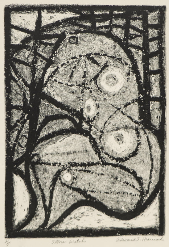 The Stone Witch (Black and White Abstract), Print