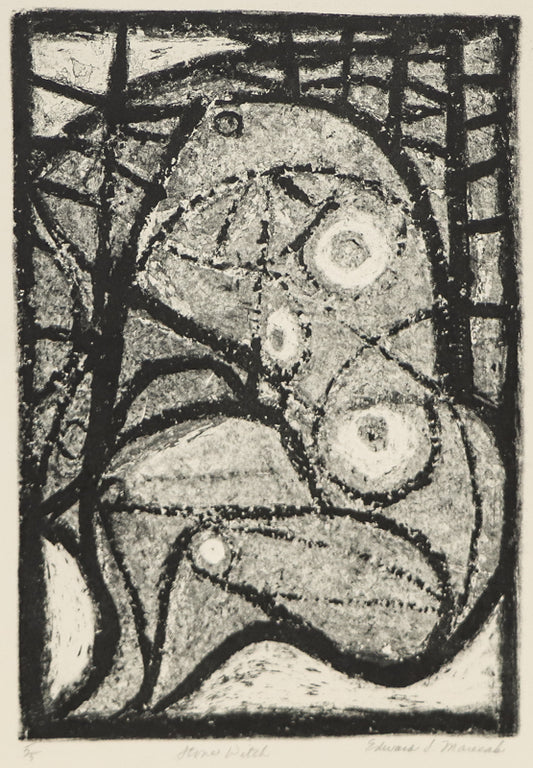The Stone Witch (Black and White Abstract), Print