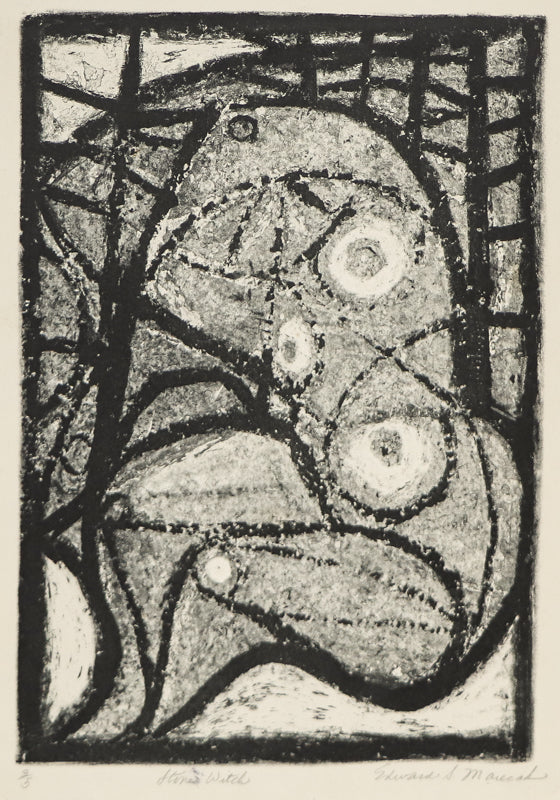 The Stone Witch (Black and White Abstract), Print