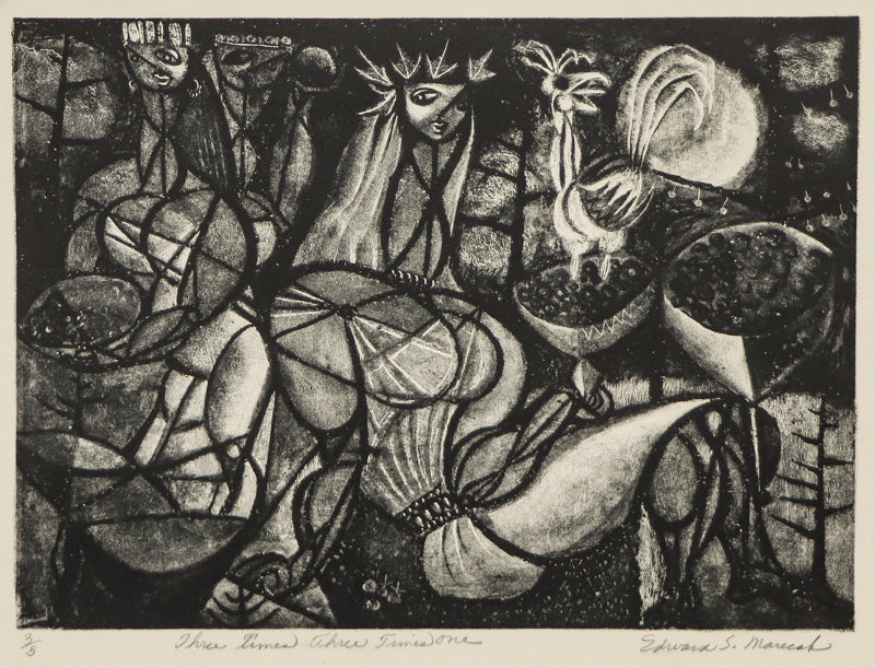 Three Times Three Times One (Feasting Figures), Print