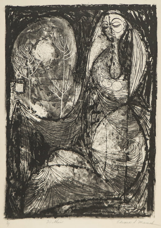 Within (Black and White Abstract), Print