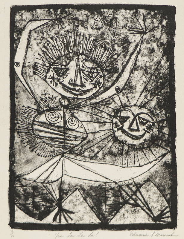 Tre La La La! (Abstract Woman and Sun), Print