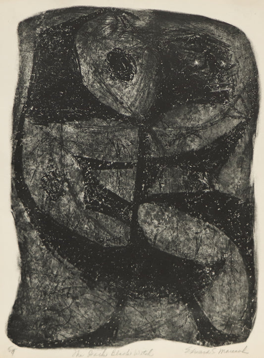 The Dark Black Witch (Gray and Black Abstract), Print