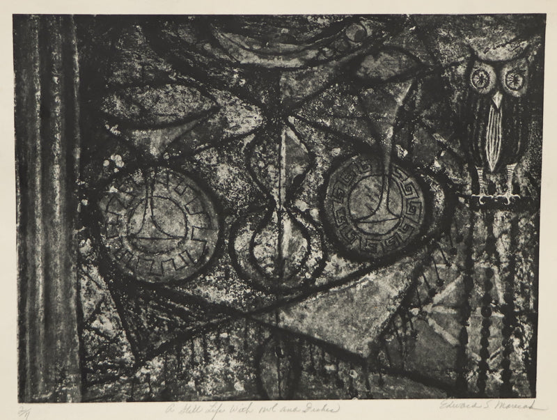 A Still Life with Owls and Dishes, Print
