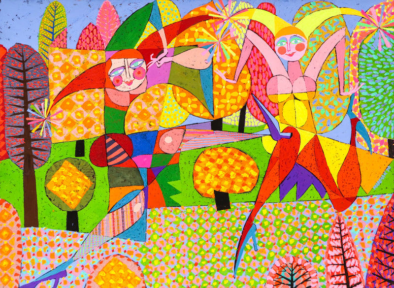 The Dance of Spring (Two Women Dancing), Painting, 1970
