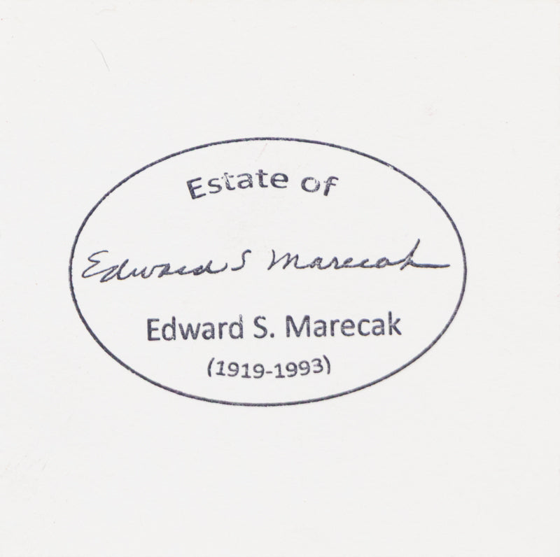 Mystic Ladders (Abstract in Brown, Orange, Cream, and Violet), Painting, 1960