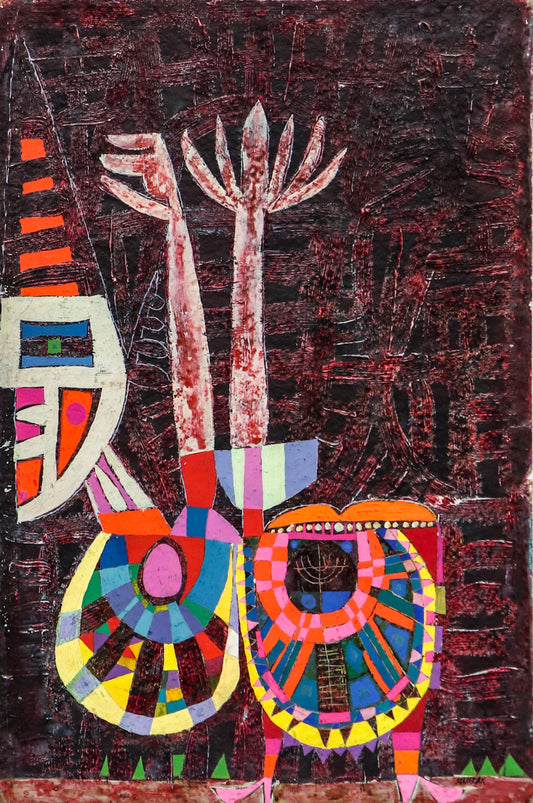 Grand Witch Chanting (Abstract in Red, Black, White, Orange, and Yellow), , 1960