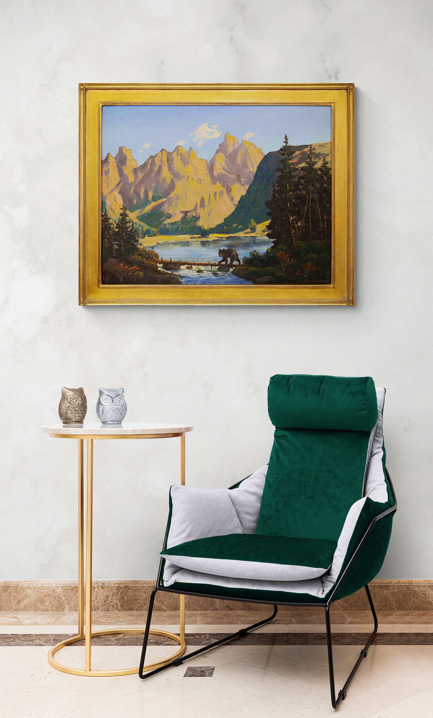 Little Bear (Landscape with Lake and Mountains), Painting, 1959