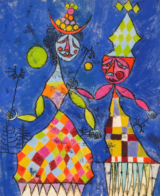 Untitled #11 (Two Abstracted Women), Painting, 1950