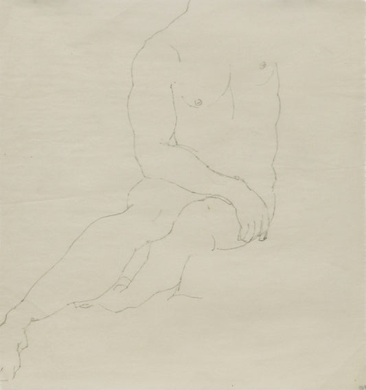 Untitled (Nude Male Figure), Drawing