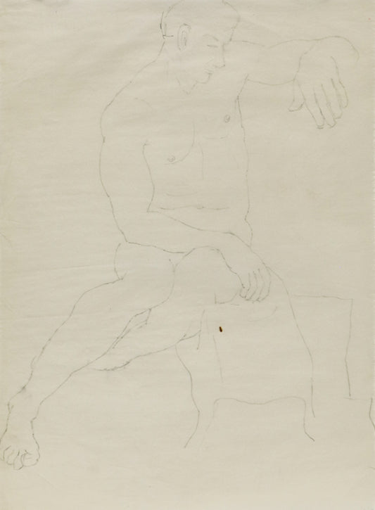 Untitled (Study of a Male Figure), Drawing
