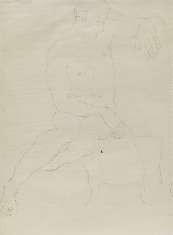Untitled (Study of a Male Figure), Drawing