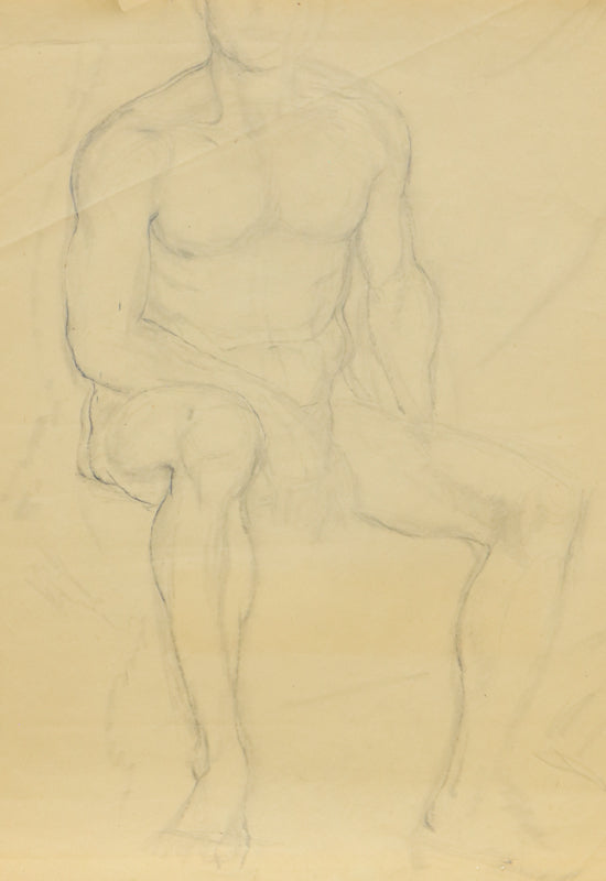 Untitled (Seated Male Figure), Drawing