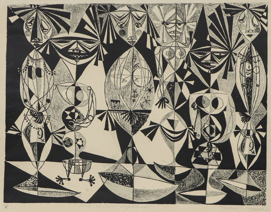 Women of Great Importance (Six Female Figures), Print