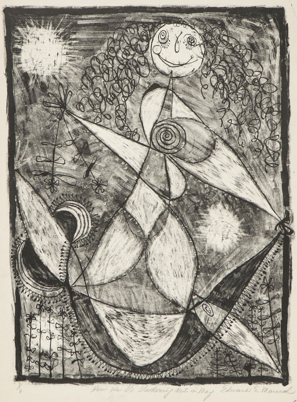 Here We Go Gathering Nuts in May (Abstract Female Figure), Print