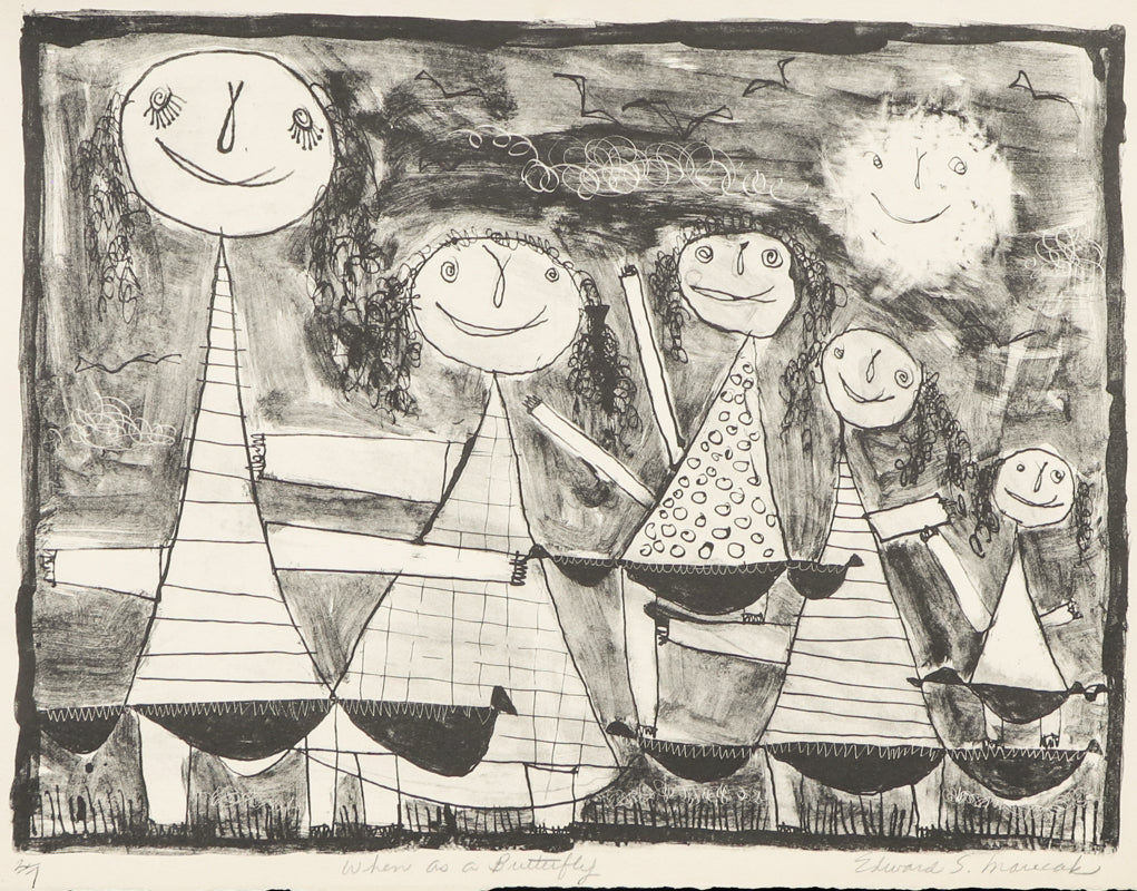 When as a Butterfly (Five Girls), Print, circa 1940-1970