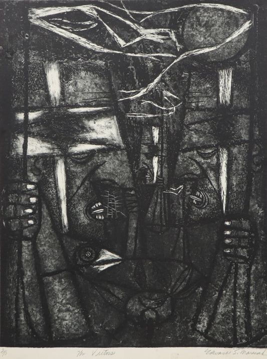 The Victors (Black and White Abstract), Print, circa 1940-1970