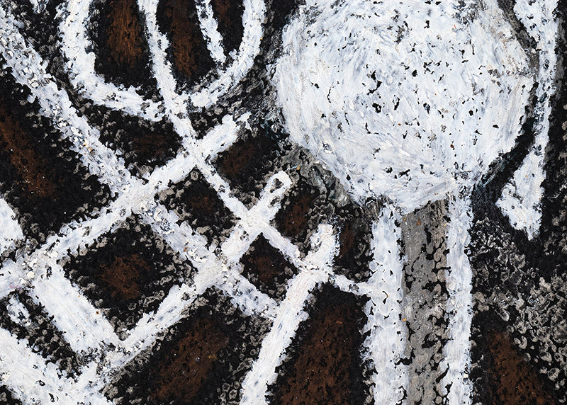 Frost Flowers (Abstract in White, Black, Gray, and Umber), Painting, 1965